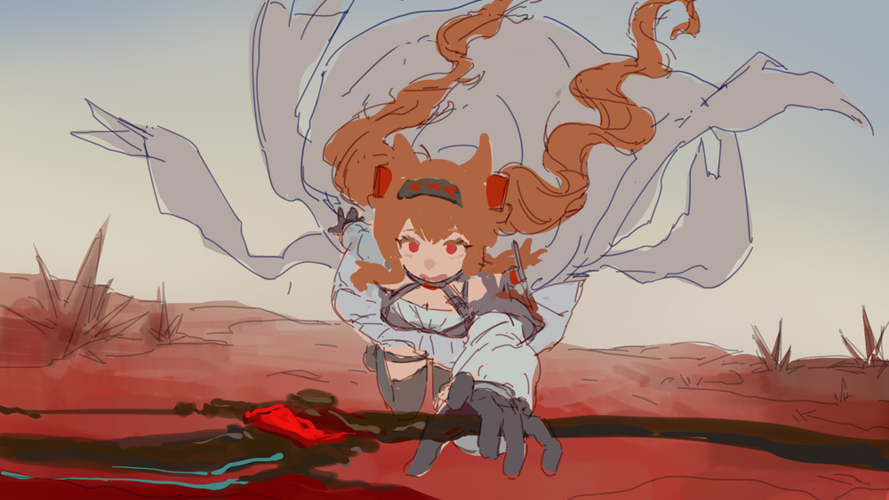 横向角色与环境插画